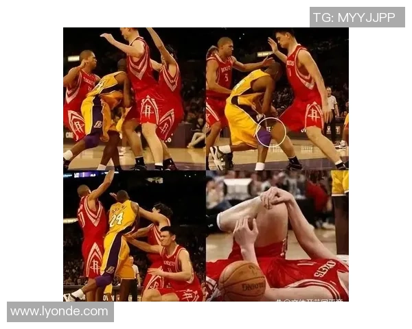 2009年火箭对阵湖人姚明受伤后勇敢返场展现拼搏精神